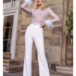 Nadine Merabi Amelia white jumpsuit